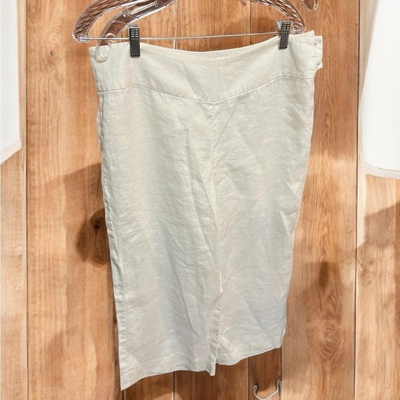 Ralph Lauren Lined White Linen Pants - Picture 1 of 6